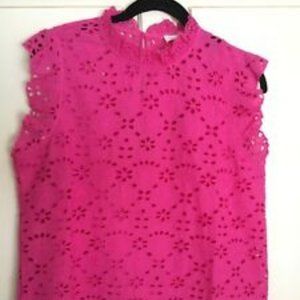 Fuschia Lace Blouse Size Large